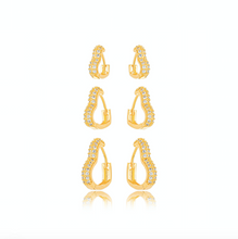 Load image into Gallery viewer, Diamond Trio Earrings
